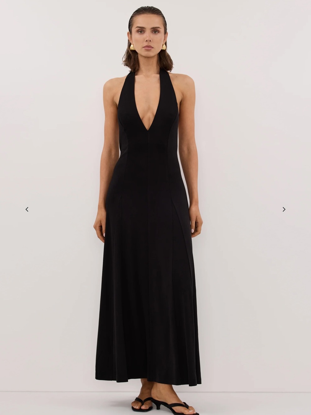 NWT!! DISSH Lynn Black Halter Midi Dress
